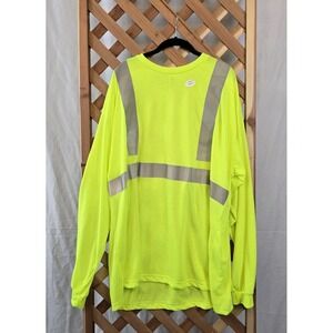 NEW Red Kap High Visibility Long Sleeve Reflective Shirt - Yellow‎ - Size 3XL